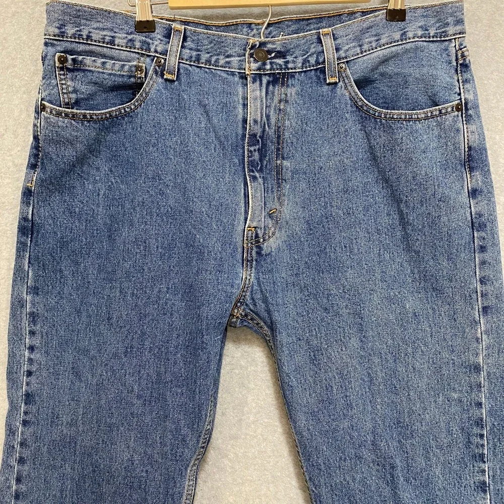 LEVIS 505 Jeans Mens 38x30 Straight Leg Blue Casual Cowboy Cotton Denim NEW